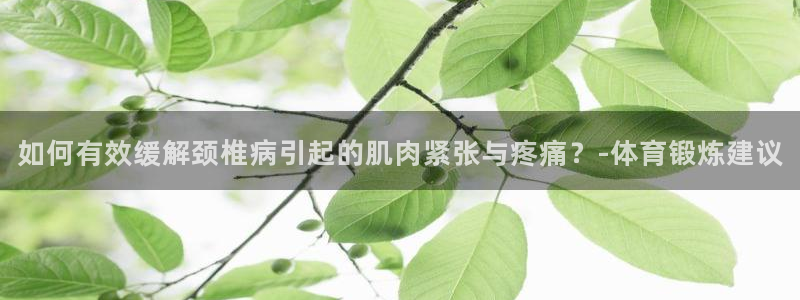 678体育：如何有效缓解颈椎病引起的肌肉紧张与疼痛？-体育锻炼建议